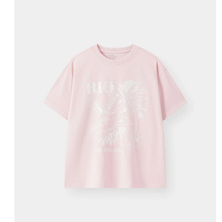 Áo Phông Bé Gái ETS26S019R| Wookids | Áo Thun Trẻ Em 8-14 Tuổi | Cotton 100% Mềm Mại, Dễ Phối Đồ
