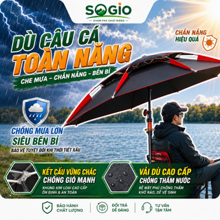 Ô Câu Cá Cao Cấp 2 Lớp Chống Nắng Mưa, Thoáng Khí, Chống UV, Chống Gió, Dùng Ngoài Trời Tiện Lợi