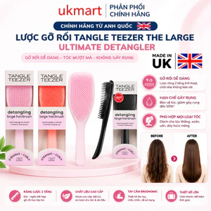 Lược gỡ rối cỡ lớn Tangle Teezer, The Large Ultimate Detangler, tóc thẳng, xoăn, chải được tóc ướt