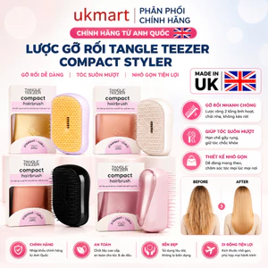 Lược gỡ rối và tạo kiểu Tangle Teezer, Compact Styler, dành cho tóc thẳng và xoăn, size du lịch