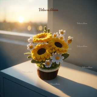 [Velours.bloom] Set Quà Tốt Nghiệp "Hướng Dương Khởi Đầu" - Hoa Kẽm Nhung Handmade Cao Cấp (Có Sẵn & Set DIY)