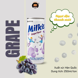 Nước soda sữa milkis mix vị Hàn Quốc -mì việt casumo - Thương Hiệu Hàn Quốc (250ml/lon)
