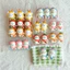 Móc Khoá Len Nhung Mèo Trắng Kitty Đội Mũ Trái Cây Đeo Túi Chéo Balo Haste Dễ Thương Handmade
