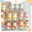 Móc Khoá Len Nhung Mèo Trắng Kitty Đội Mũ Trái Cây Đeo Túi Chéo Balo Haste Dễ Thương Handmade