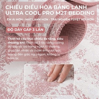 [PHIÊN BẢN MỚI] Chiếu điều hòa băng lạnh Ultra Cool Họa Tiết M2T BEDDING mát lạnh chất liệu cao cấp có đệm lót êm ái