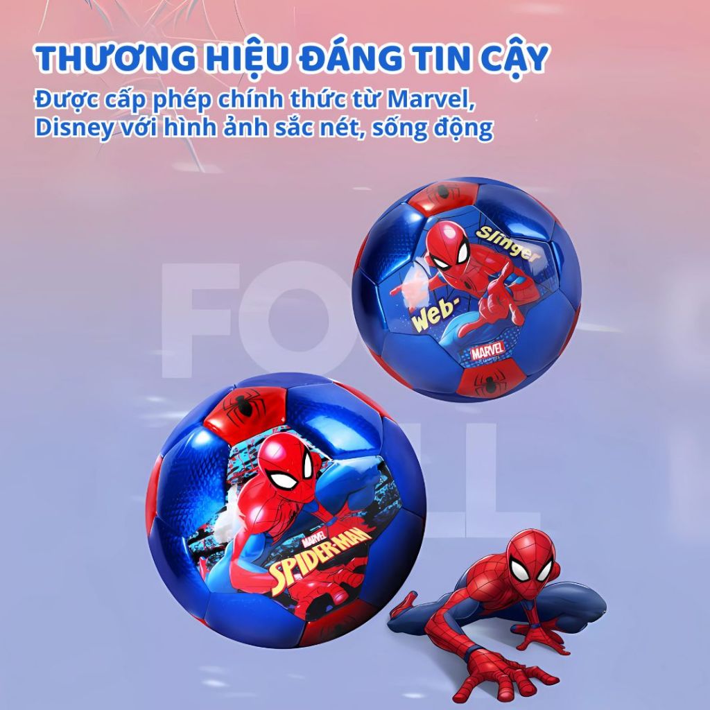 Bóng Đá Cho Bé Marvel Chính Hãng Spider Man Captain America Hulk Iron Man Size 2 Cho Trẻ Em
