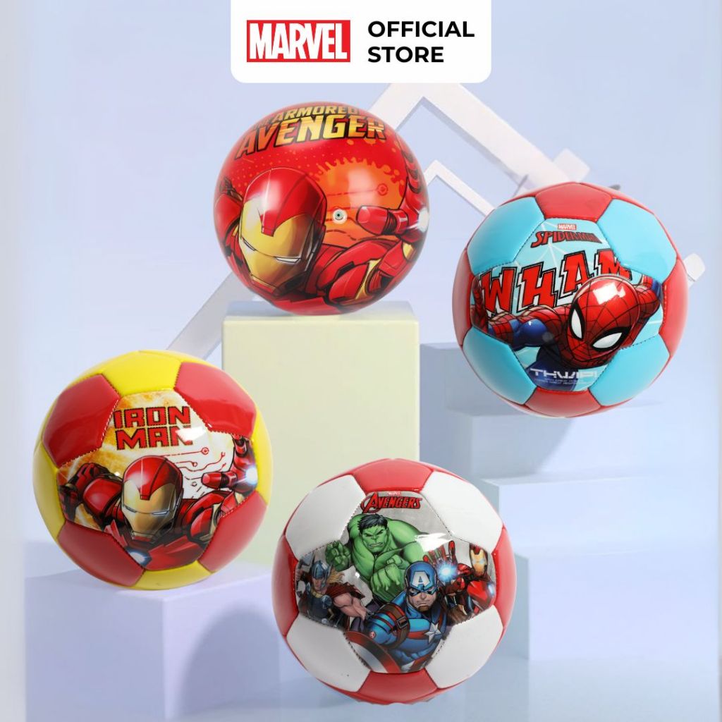 Bóng Đá Cho Bé Marvel Chính Hãng Spider Man Captain America Hulk Iron Man Size 2 Cho Trẻ Em