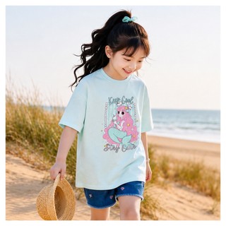 Áo Phông Bé Gái DTS26S019R | Wookids | Áo Thun Trẻ Em 2-9 Tuổi | Mềm Mại, Thoải Mái, Dễ Phối Đồ