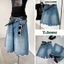 Quần ngố jean kèm belt, quần lửng rách gấu 280 TCHOOSE