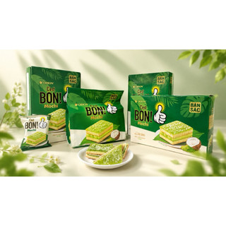 Bánh Bon mochi phủ cốm dừa (túi 137,5g x5 cái)