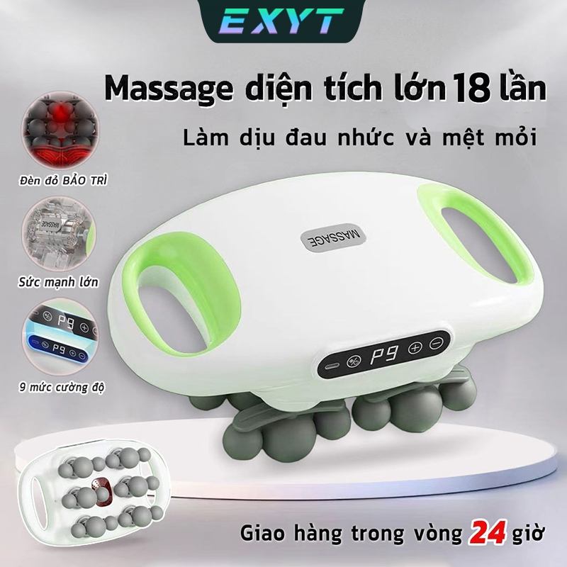18 đầu Máy mát xa thư giãn EXYT cơ bắp tần số cao,9 cấp độ động lực học,Massage để thư giãn