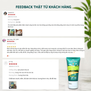 Kem Chống Nắng Kháng Nước Không Bết Dính Bảo Vệ Da ALBATROSS SPF100 & PA++++ 50ml - Saras Beauty