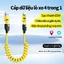 Cáp sạc nhanh 4 trong 1 Cáp dữ liệu lò xo USB Type-C Cáp sạc 65W Cáp sạc ô tô Dùng được cho mọi loại điện thoại di động