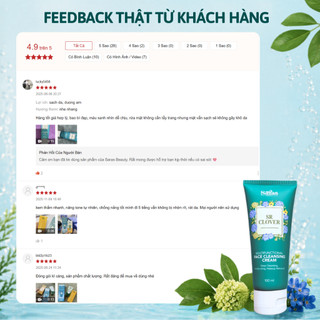 Sữa Rửa Mặt Làm Sạch Sâu Giảm Mụn Dưỡng Ẩm Sáng Da 100ml - Saras Beauty SR Clover
