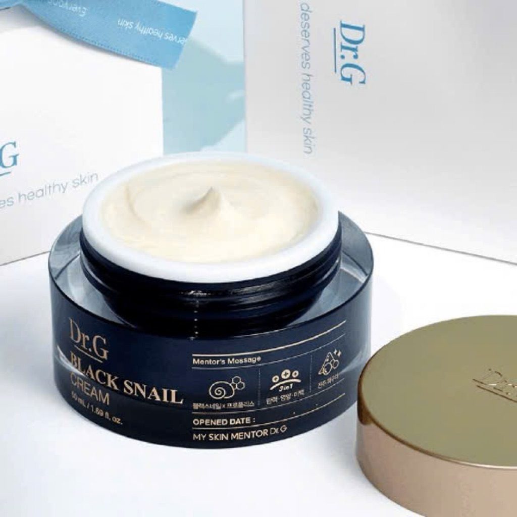 Kem Dưỡng Dr.G Black Snail Cream 50ml | Chứa Tinh Chất Ốc Sên Đen Và Keo Ong | Hàn Quốc