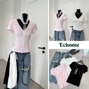 Áo thun cổ V, áo phông tay ngắn babytee 8506 TCHOOSE
