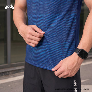 Áo thun thể thao nam YODY in họa tiết trẻ trung, chất vải mát mẻ thoải mái MATS26S019