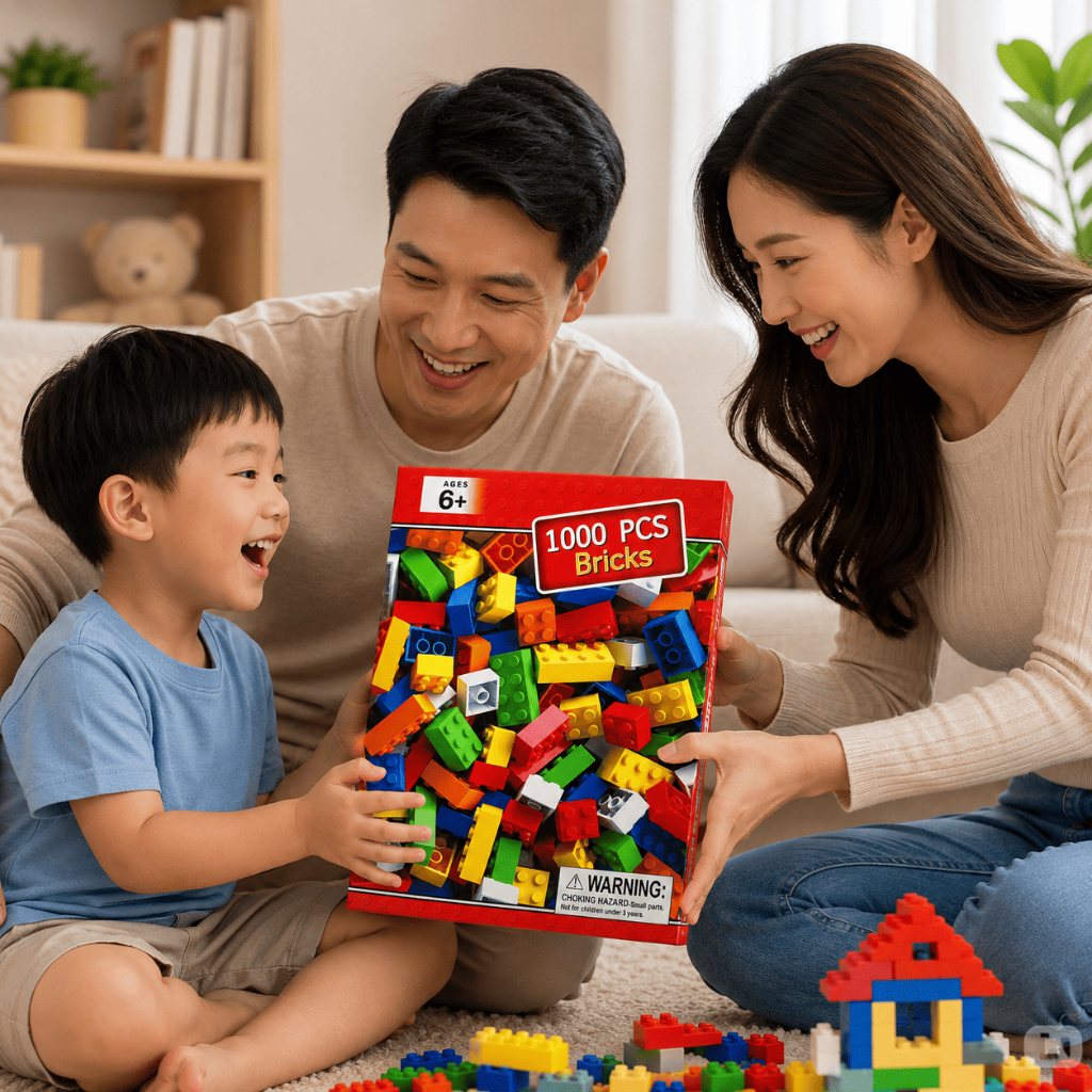 Bộ Xếp Hình 1000 Chi Tiết Building Bricks Gạch Lắp Ráp Đồ Chơi STEM Phát Triển Tư Duy Cho Bé