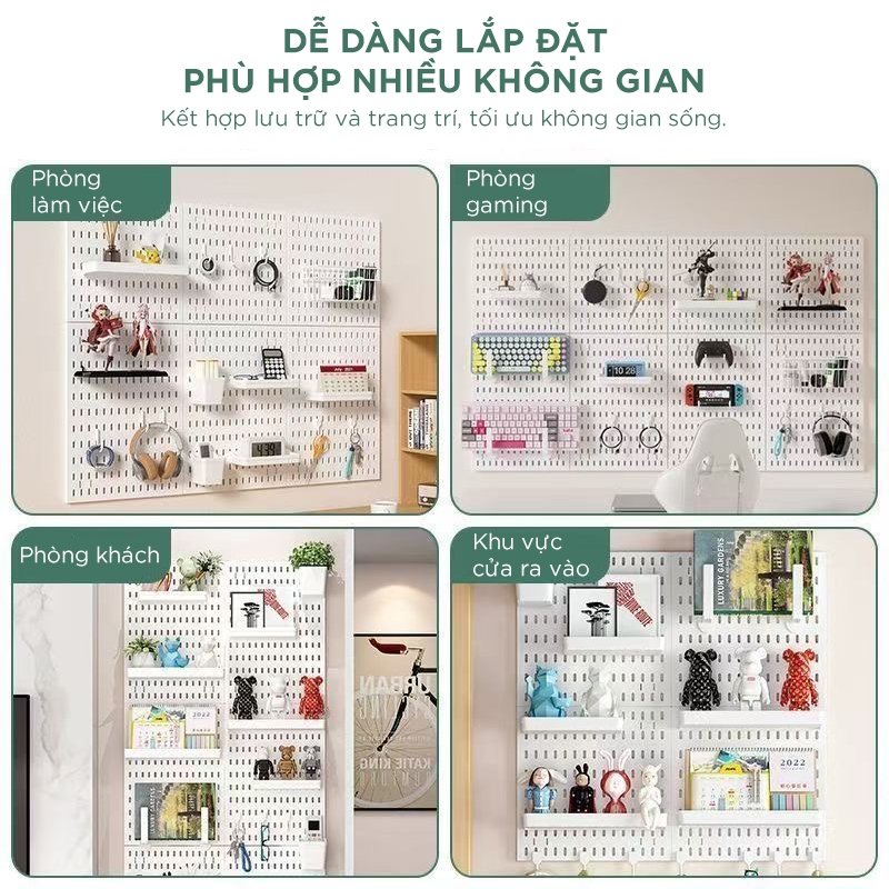 Bảng Pegboard Treo Tường Thông Minh Không Cần Khoan – Kệ Treo Đồ Đa Năng Cho Nhà Bếp, Phòng Làm Việc | BigBuy360 - bigbuy360.vn