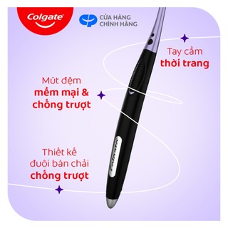 Bộ 4 bàn chải Colgate trắng răng Optic White Purple/ Optic White đầu chải rộng, lông chải 2 tầng xoắn kép