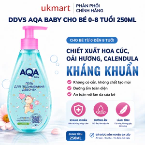 Dung dịch vệ sinh cho bé AQA baby cho bé 0-8 tuổi 250ml