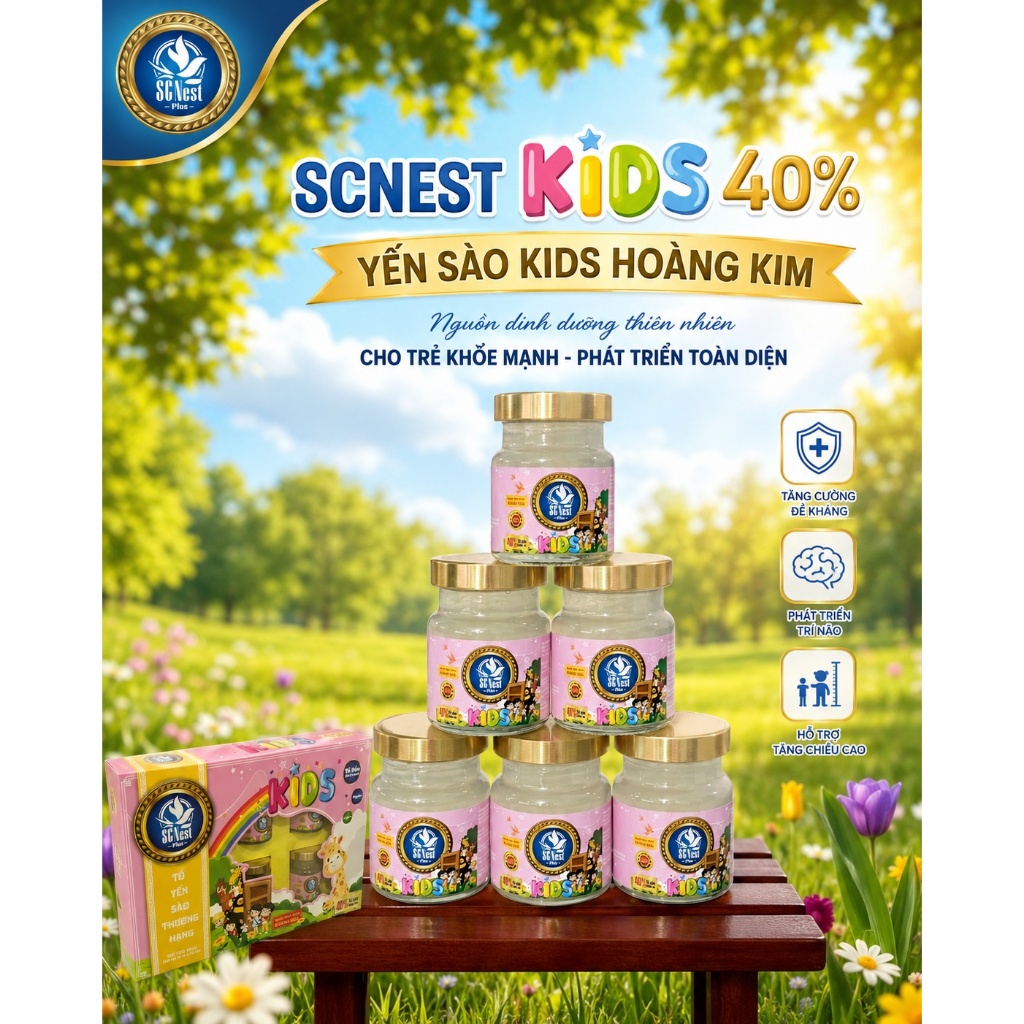 YẾN SÀO HOÀNG KIM CHO BÉ- VINNEST KIDS 40%