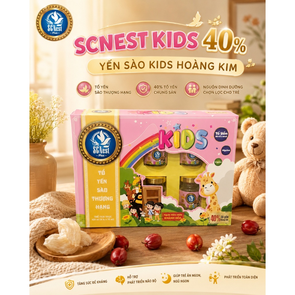 YẾN SÀO HOÀNG KIM CHO BÉ- VINNEST KIDS 40%