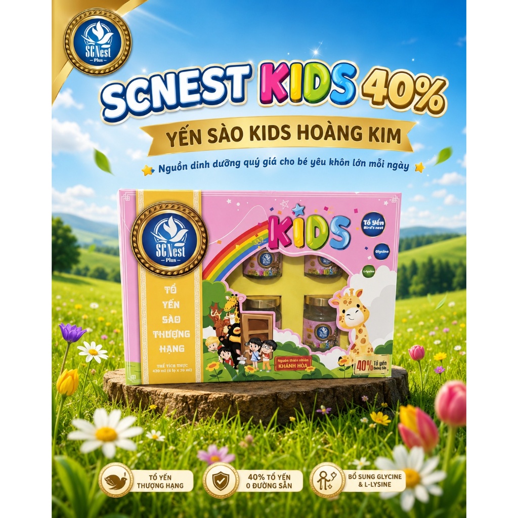 YẾN SÀO HOÀNG KIM CHO BÉ- VINNEST KIDS 40%