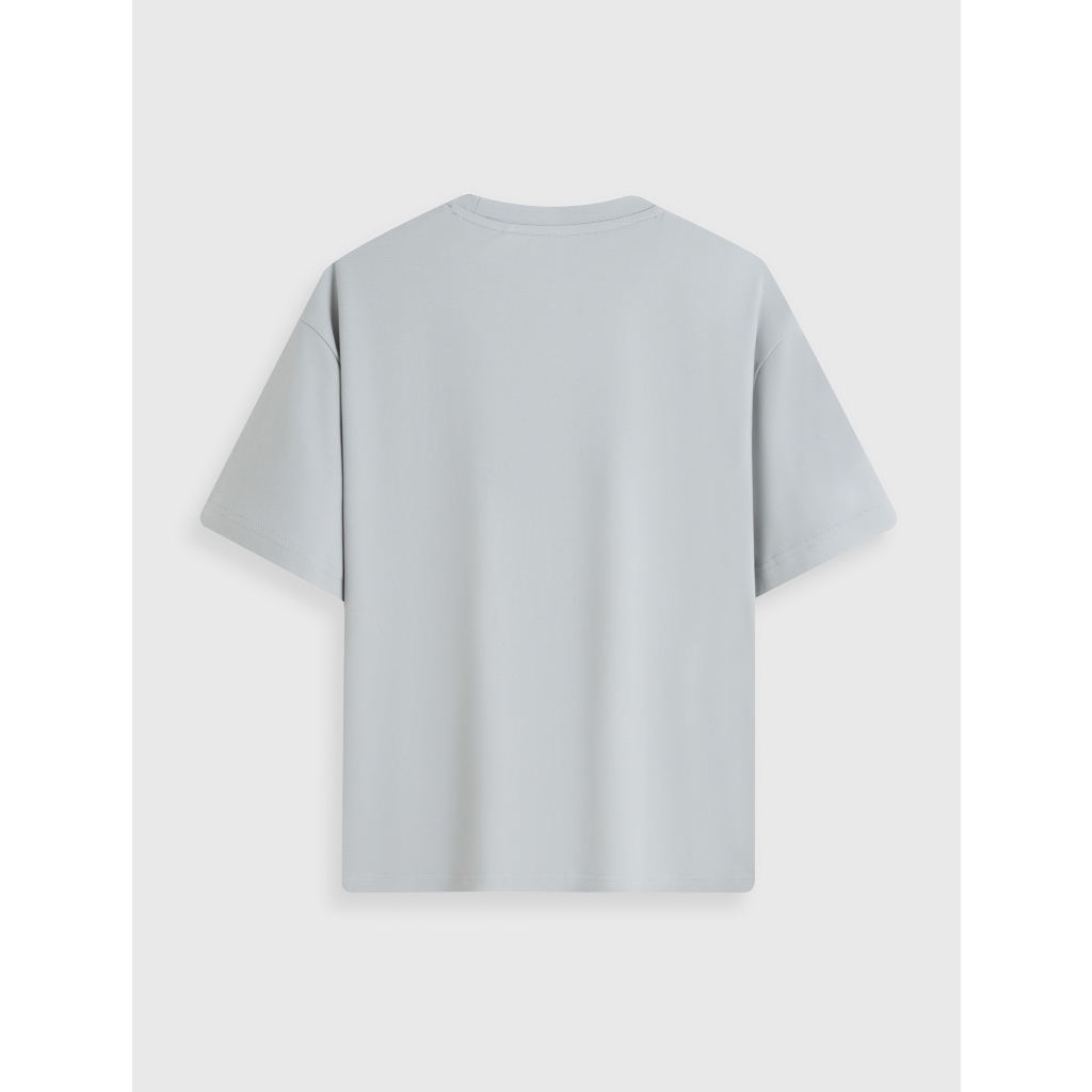 Áo phông nam CANIFA áo thun cotton dáng ôm có hình thêu ở cổ 8TS26C001
