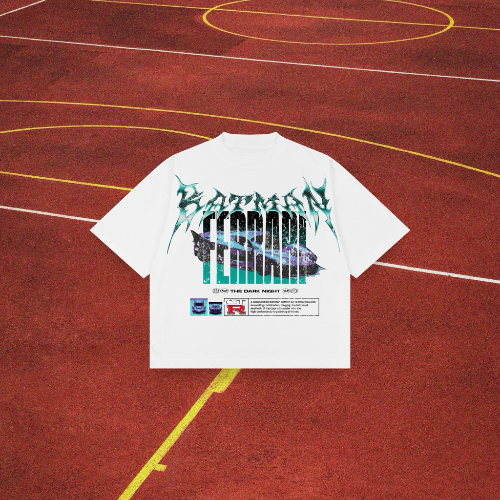 Áo Thun Form Big Boxy Cotton 100% - 250gsm - "Ferrari dark night" - Local Brand MUOIHAND