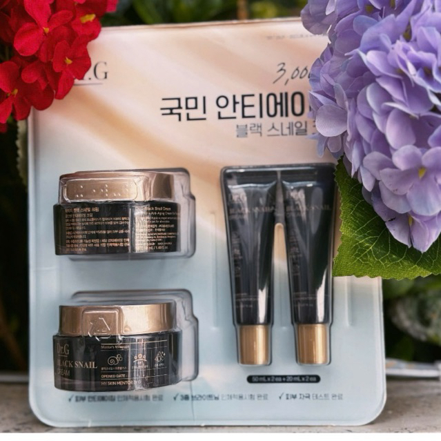 [DR.G] Kem ốc sên đen - Black Snail Cream Set 50ml*2+20ml*2  Kem dưỡng da chống lão hóa, giảm nhăn Hàn Quốc