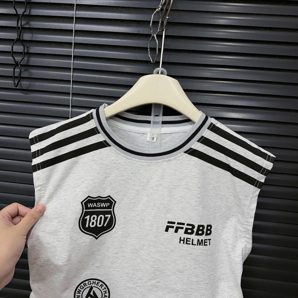 Bộ quần áo bé trai từ 3-15 tuổi - Áo thun cotton 86+ quần short 3 sọc chéo mềm mát cho bé mặc đi chơi, ở nhà, đi du lịch
