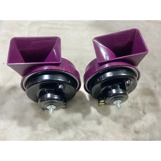 Đôi còi sên tím, còi sên ô tô xe máy điện 12v và 24v Còi chống nước.D