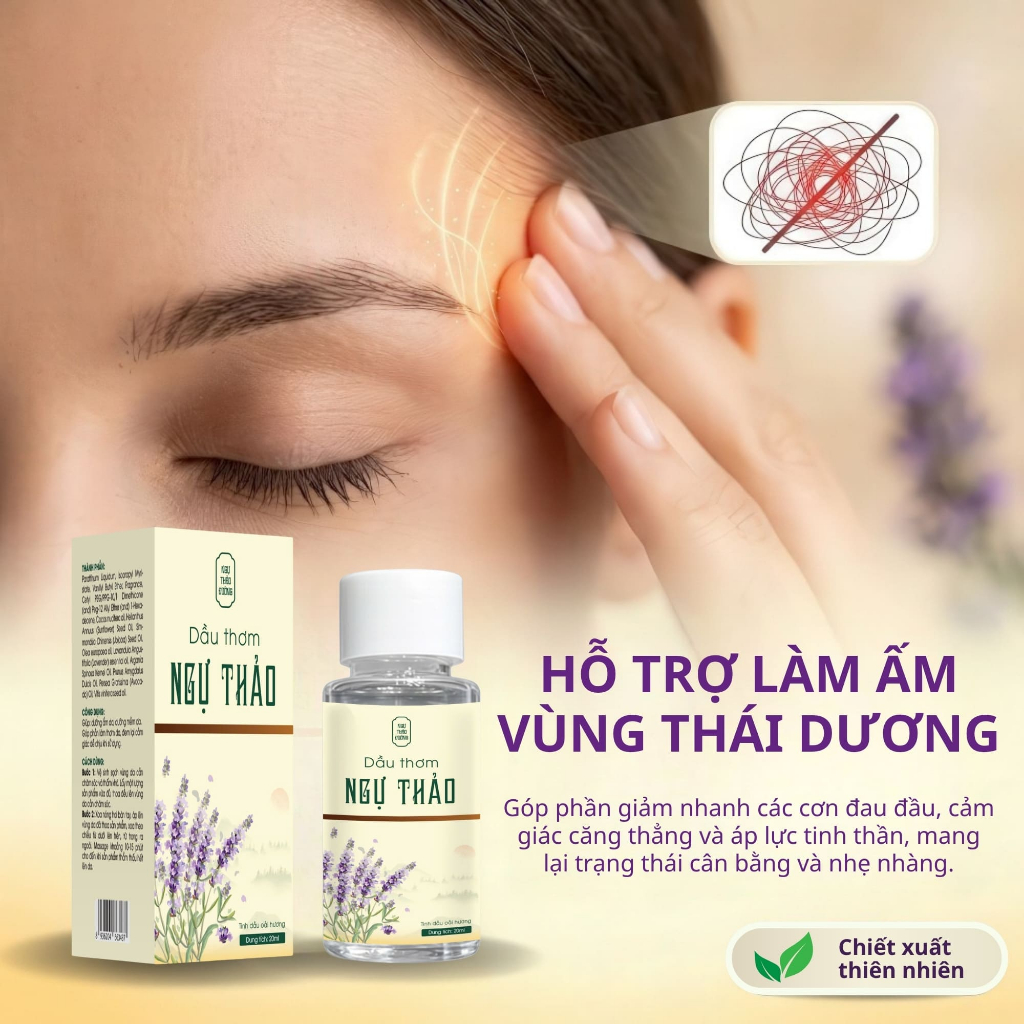 Dầu Gió Thơm Oải Hương Không Hắc, Giúp Ngủ Ngon, Đuổi Muỗi, Thư Giãn Tinh Thần 20ML