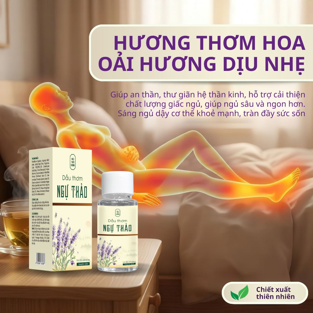 Dầu Gió Thơm Oải Hương Không Hắc, Giúp Ngủ Ngon, Đuổi Muỗi, Thư Giãn Tinh Thần 20ML