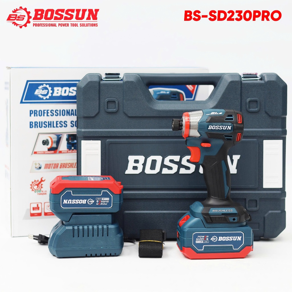 Chuyên Vít Búa BS BOSSUN BS-SD230PRO Lực Siết 230N.m - 5 Tốc - Vít Mồi, Auto-slow, Chạy Full Tải