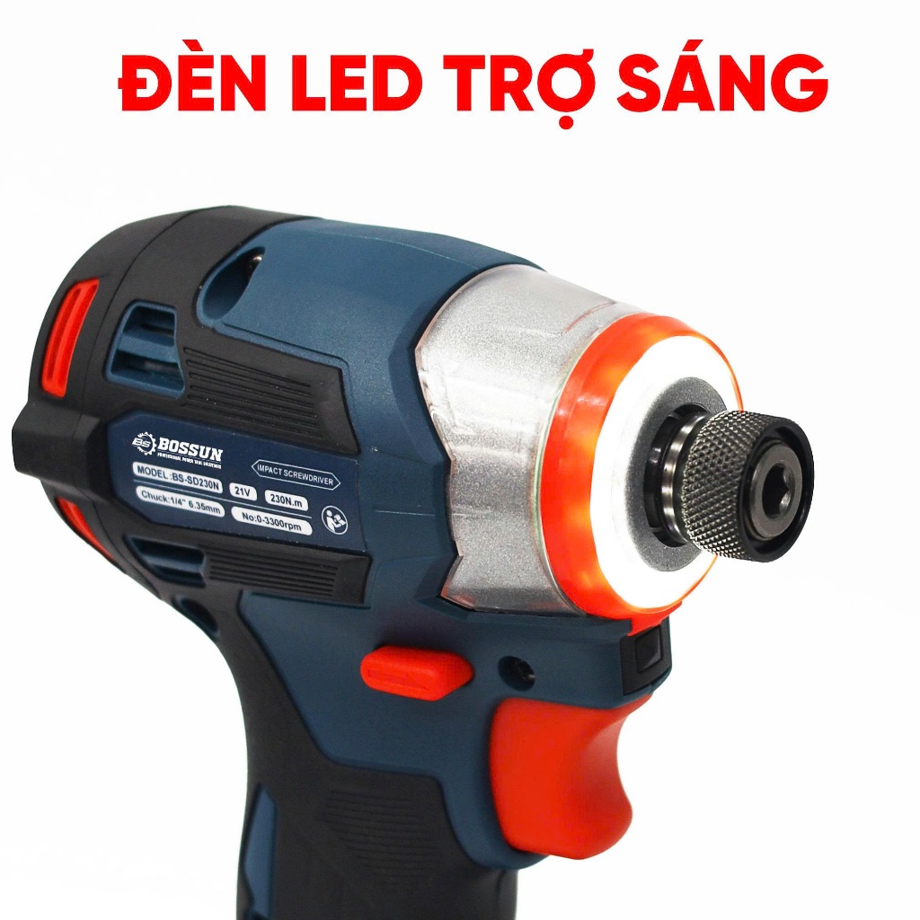 Chuyên Vít Búa BS BOSSUN BS-SD230PRO Lực Siết 230N.m - 5 Tốc - Vít Mồi, Auto-slow, Chạy Full Tải