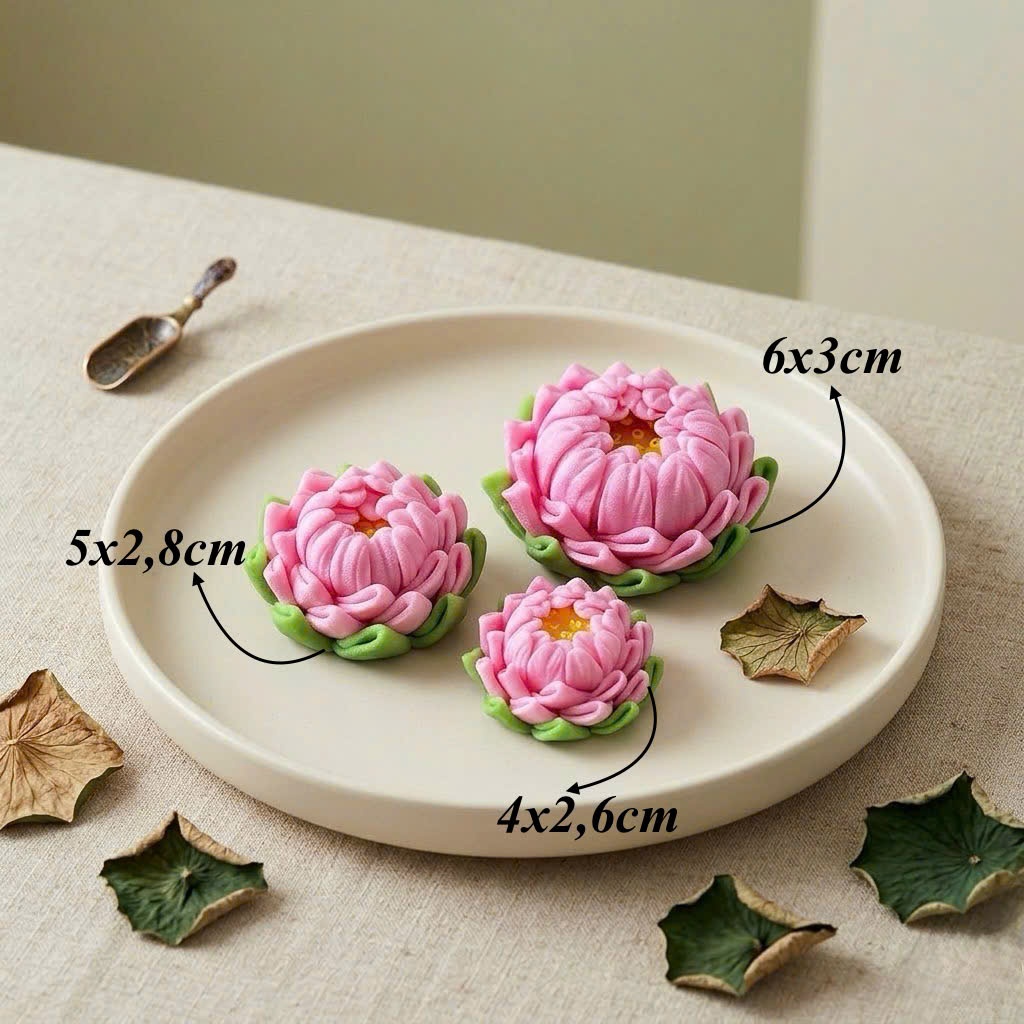 Khuôn silicon Set sen hoàng gia