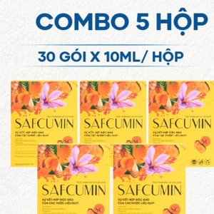 Combo 5 Hộp Nghệ Nano Curcumin Safcumin - Bảo vệ dạ dày, tá tràng, giảm đau bụng, ợ hơi, ợ chua