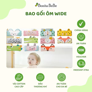 Vỏ/Bao/Cover Gối Ôm Wide BonitaBeBe Cho Bé [Không Ruột] Dễ Dàng Vệ Sinh - Nhập khẩu Chính Hãng HQ