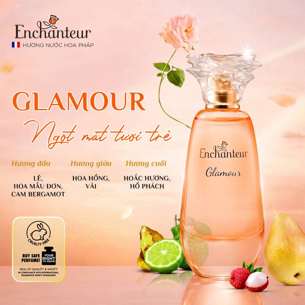 Nước hoa cao cấp Enchanteur EDT/EDP 50ml lưu hương dài lâu, đạt chứng nhận Safe Perfume, Cruelty Free - LIVE