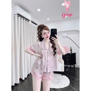 Đồ ngủ đùi thiết kế cổ lượn cách điệu (DB104)