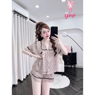 Đồ ngủ đùi thiết kế cổ lượn cách điệu (DB104)