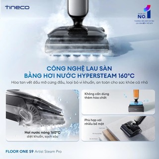 [TINECO] Máy hút bụi lau sàn hơi nước nóng Tineco Floor One S9 Artist Steam Pro - Bảo hành 2 năm