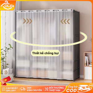 𝐎𝐥𝐢𝐟𝐞 Tủ Quần Áo Tủ Vải Tủ Đựng Quần Aó Đa Năng Khung Thép Chịu Lực Tốt Chống Bụi Thiết Kế Hiện Đại