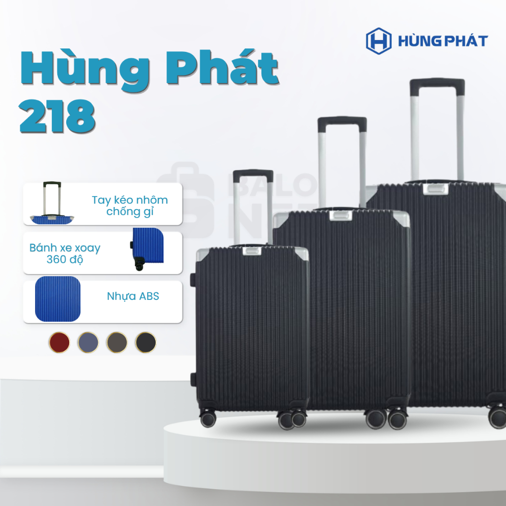 [HÙNG PHÁT] Vali Thời Trang Nhựa ABS UZO 218 Hùng Phát Chống Xước - Chống Va Đập