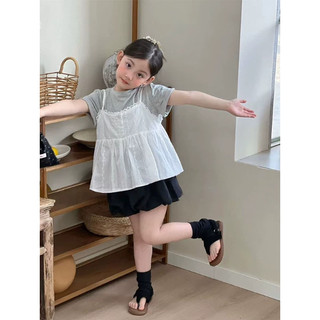 [B&G] Sét váy Áo thun basic mix áo ren babydoll Phối cùng quần váy đen năng động, đi học hay đi chơi