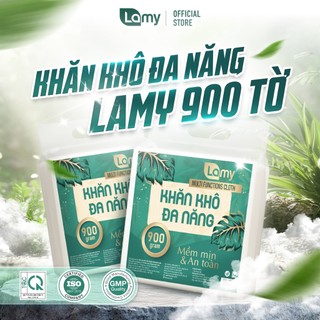 Khăn vải khô đa năng Lamy túi 900gram ~ 720 tờ không mùi