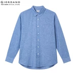 GIORDANO Áo Sơ Mi Nam Dài Tay Men Linen Cotton Long-Sleeve Shirt 01046211 — ảnh 5