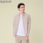 GIORDANO Áo Sơ Mi Nam Dài Tay Men Linen Cotton Long-Sleeve Shirt 01046211 — ảnh 3